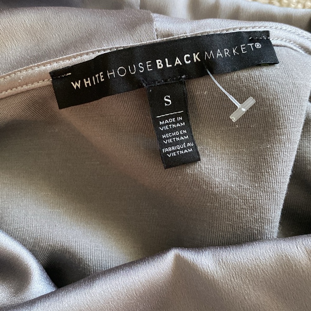 WHBM SOFT satin turtleneck tunic top small - Picture 7 of 10